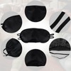 SimautHawk 4 Pcs Black Eye Mask, Blindfold,Eye Masks for Sleep,