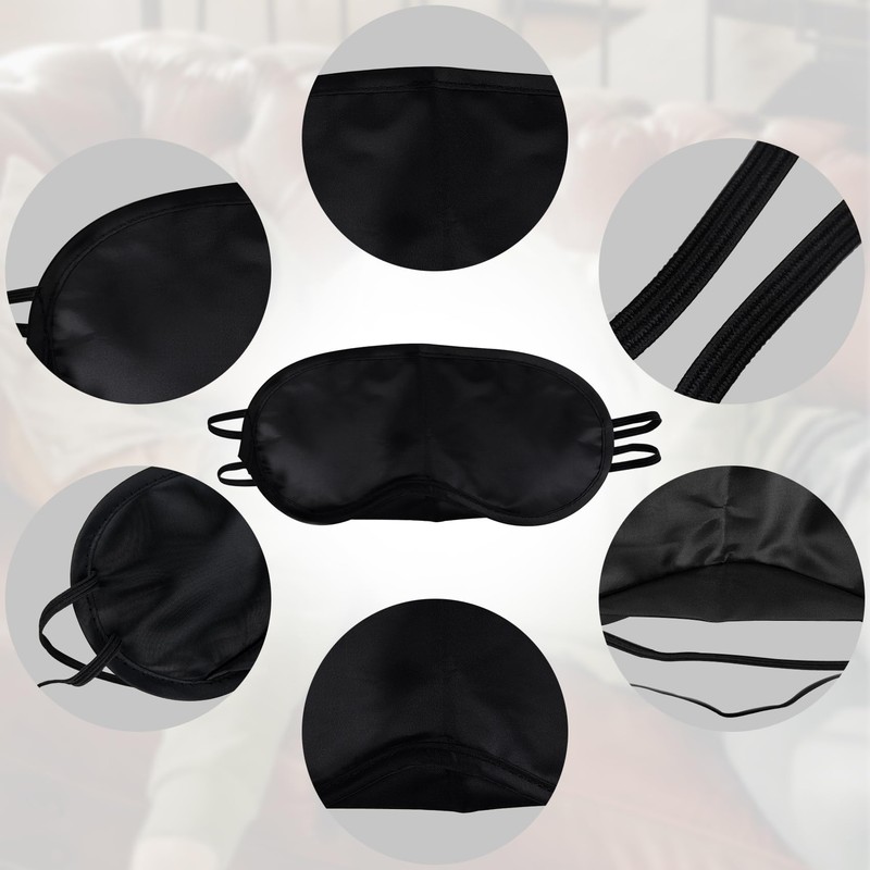 SimautHawk 4 Pcs Black Eye Mask, Blindfold,Eye Masks for Sleep,