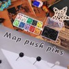 500 Pcs Drawing Push Pins Map Pins, VEGCOO Black Push