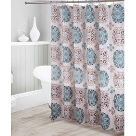 Kids Zone Home Linen Bathroom Collection 16pc Taupe Bathroom Accessory Set - Non-Slip Bath Mat, Non-Slip Contour Mat, Toilet Lid Cover and Waterproof Shower Curtain with Rustproof Metal Roller Hooks