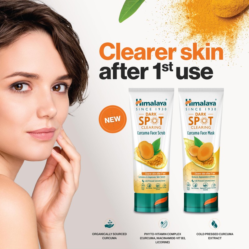 Himalaya Dark Spot Clearing Turmeric Mask |Visibly Reduces Dark Spots