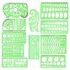VOANZO 11 PCS Geometric Drawings Templates For Drawing Engineering Drafting