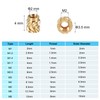 PATIKIL M2 x 4 x 3.5 mm Brass Threaded Insert,