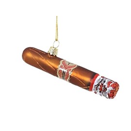 Cigar | Cody Foster Vintage-Inspired Glass Blown Collectible Christmas Ornament