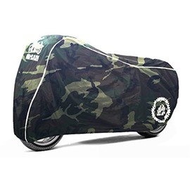 Nuzari Heavy Duty Motorcycle Cover - Outdoor Bike Storage Motorcycle Covers - Motorcycle Cover Waterproof Outdoor - Dirt Bike Covers (Camouflage, Medium)