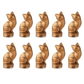 10pcs Cat Magnetic Hinge Head Toppers, Door Hinge Heads Decorative Toppers Vintage Animal Hinge Head Home Decoration Brass Cat Gargoyle Magnet Caps for Unique Home Kitchen Decoration