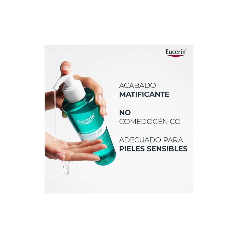 Eucerin Gel Limpiador Facial Piel Grasa Imperfecciones, 400Ml