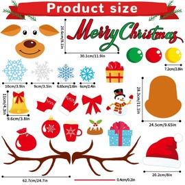 Christmas Bulletin Board Set Classroom Decorations Large Christmas Elk Cutouts Merry Christmas Wall Decals Xmas Elk Snowflakes Paper-Cuts for Christmas Party School Nursery Classroom Home Decor