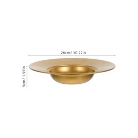 Cabilock Pasta Bowl Large Dinner Bowl Stainless Steel Pasta Plate Household Dinner Serving Plate for Serving Spaghetti and Salads