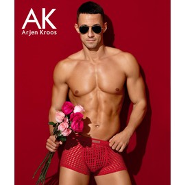 Arjen Kroos Mens Boxer Briefs Breathable Hot Mesh Underwear