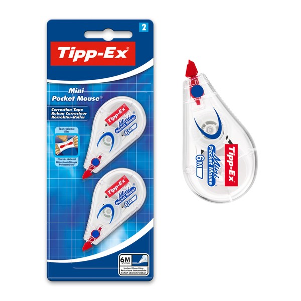 Tipp-Ex Mini Pocket Mouse Correction Tape Correction Tape Pack of 10 in Practical Display Box