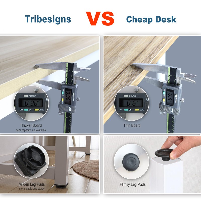 Tribesigns Computer Desk, 47 inch Modern Simple Office Desk Computer