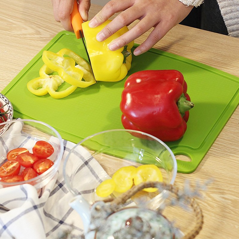 Liflicon Thick Cutting Boards for Kitchen Silicone Chopping Board Set