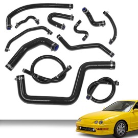 CHEDA Black Silicone Radiator Hose Kit Compatible with Honda/Acura Integra DC4 DB7 RS LS GS SE with B18B1 Engine 1994-2001