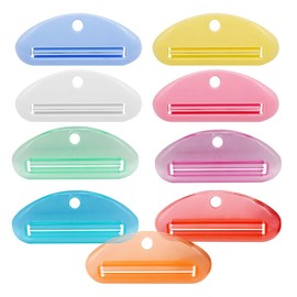 UMCHU Pack of 9 colourful toothpaste squeezers, toothpaste dispenser, multi-purpose hand squeezers, for toothpaste, cosmetics, facial cleansers, scrubs etc