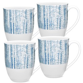 Noritake Colorwave Weave Blue 18 oz. Mug, Set of 4
