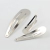 perfeclan 10/50er Silber Metall Haarclips mit Wassertropfenform, silber, 9cm 10pcs