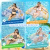 Inflatable Pool Float for Adults -2 Pack Leaf Design Lounge