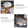 Mobestech 4rolls Aluminum Foil Wrap Double-Sided Heat Resistant for Baking