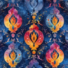 REDAMANCY Night Mosque Art Painting Peel and Stick Wallpaper Modern Cute Wall Paper Stick on Contact Paper Easy Peel Off for Bedroom nightstand Drawer Renter Friendly 17.7"x236"