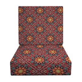 RSH DECOR: Deep Seating Foam Cushion Set | 24” x 27” Seat | All-Weather Spun Fabric | Water and Fade-Resistant | Outdoor Chair Cushion Set for Patio Furniture | Medlo Sonoma