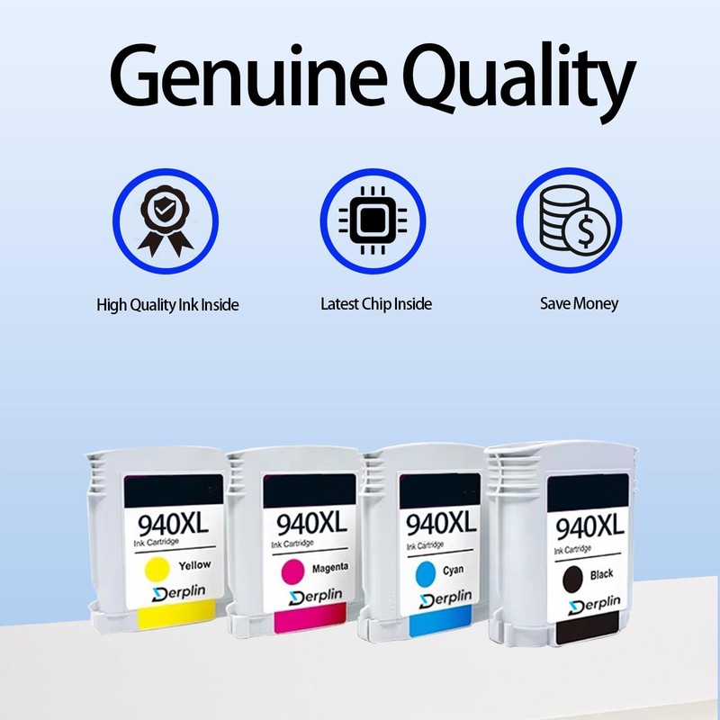 Derplin 940XL 940 XL High Yield Ink Cartridge Use for