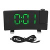 Radio Projection Alarm Clock LED Display Electronic Clock Curved Screen