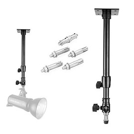 Fotoconic L-600D Two Section Adjustable Ceiling Wall Light Stand with 3/8" 1/4" Thread for Studio Photo Video