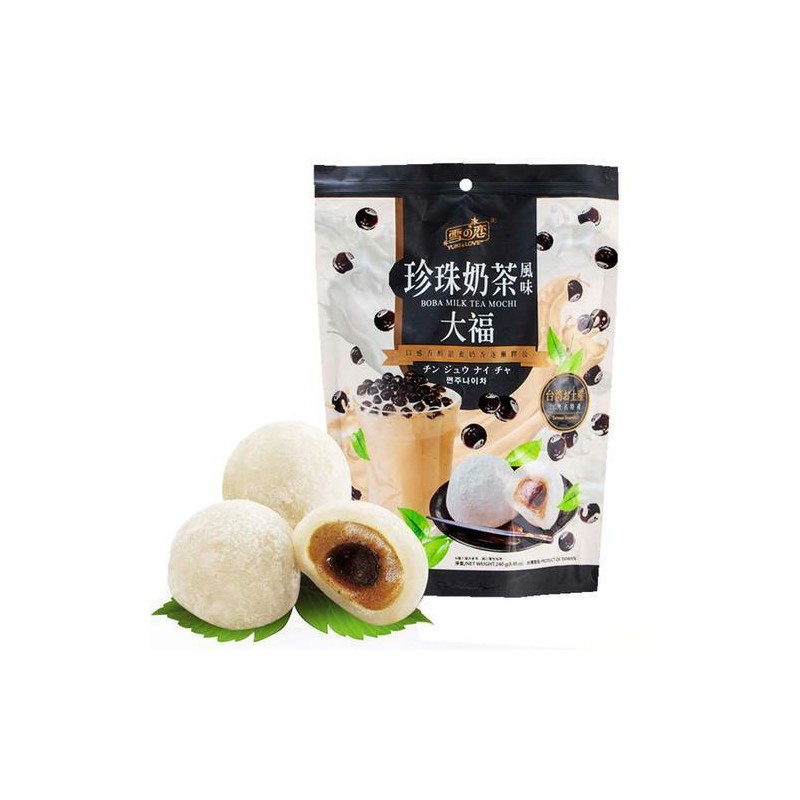 YUKI & LOVE BOBA MILK TEA MOCHI BAG 240G