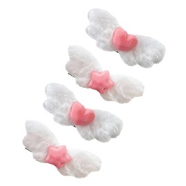 FRCOLOR 4pcs Adorable Angel Wing Hair Clips Kawaii Decorative Accessories for Women and Stylish Barrettes for Various Hairstyles and Occasions for Cosplay and Everyday Fashion