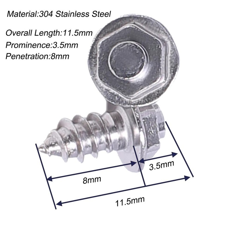 Raprance Screw-in Wading Boot Studs,26pcs Non Slip Screws for Felt