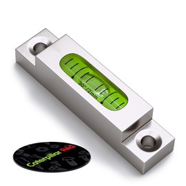 Metal Precision Level, Glass Vial, Spirit Bubble Level, Accurate, Clear, 66mm x 14mm, (2 5/8 x 9/16 in)