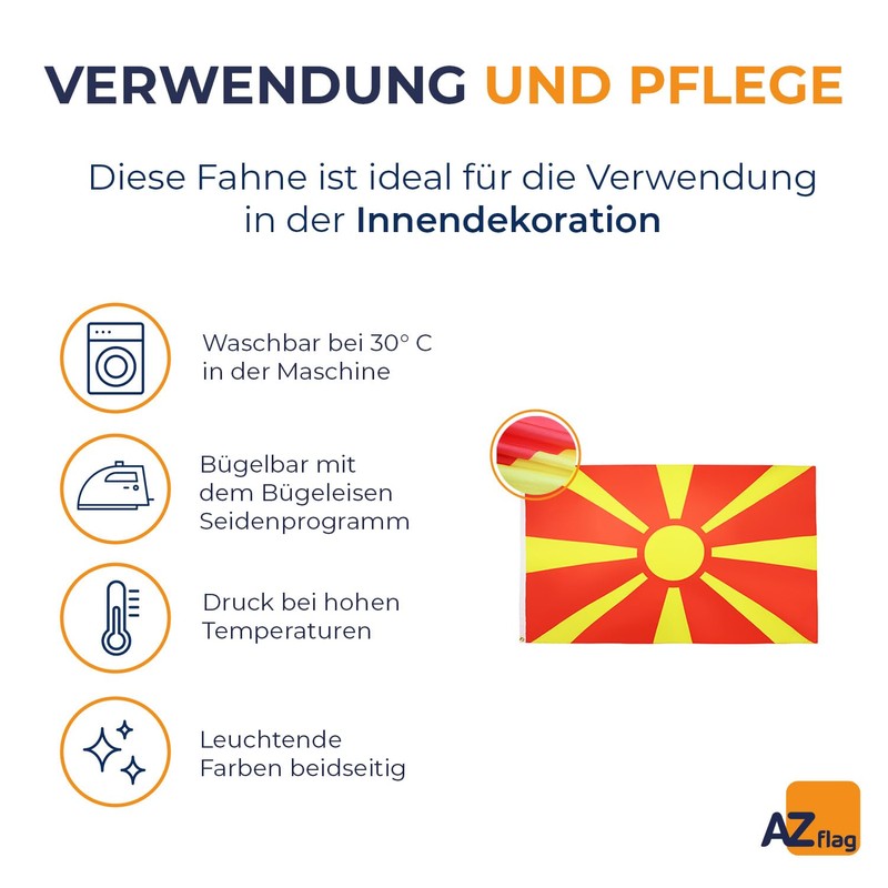 AZ FLAG MACEDONIA FLAG 3' x 5' - MACEDONIAN FLAGS