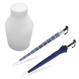 Kiuiom Umbrella Retractable Waterproof Cover, Telescopic Umbrella Cover, Umbrella Storage Case, Retractable, Waterproof, Drip-Free Cover, Transparent, White