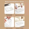 REHUK Premium 2 Pack Strong Transparent Plastic Collapisble Stackable Storage