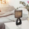 GLOBO Table Lamp Ceramic Black Bedside Lamp Textile Shade Bedroom
