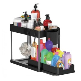 Under Sink Organizer – Sliding Cabinet Storage Rack, Bathroom Kitchen Organizer