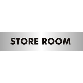 Seco Store Room Sign 190mm x 45mm - 2mm Acrylic Brushed Aluminium Effect