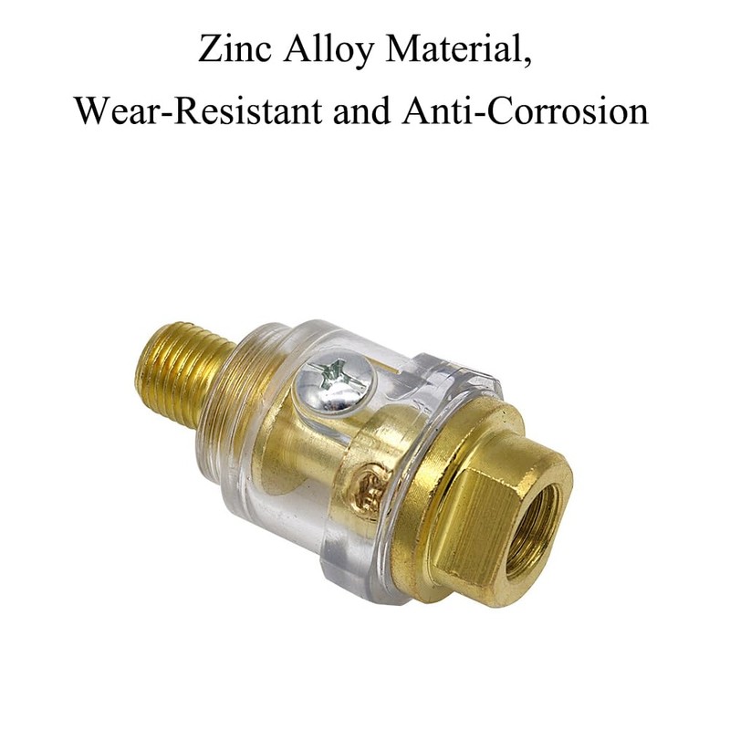 2 Pcs Compressor Air Oiler Lubricator, 1/4" NPT Mini Oiler