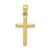 Amanda Rose Collection 10k Yellow Gold Petite Cross Pendant Charm-