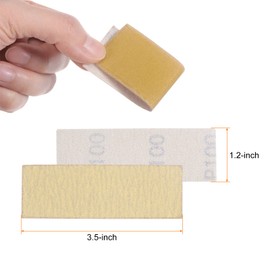 HARFINGTON 50pcs Micro Sander Paper 100 Grit 3.5x1.2 Inch Mini Sanding Sheets Strips Hook Loop Sandpapers for Wood Metal Small Projects Tight Spaces Polish Work