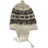 Tumia LAC Alpaca Knitted Adult Light Grey Chullo Hat with