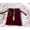 Pen Nib Necklace Pendant in Gold or Silver colour in