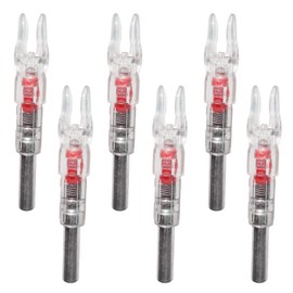 G-Archery New Lighted Nocks for Arrows with .244 Inside Diameter Nock Turn on Automatically When Shot,6 Pack Red