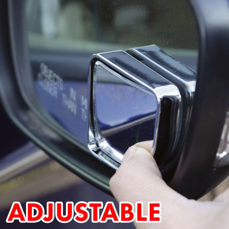 Auto Drive 2-PK SQUARE BLIND SPOT MIRRORS PUSH & ADJUST