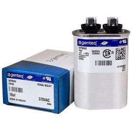(2) Pack - Packard POC10-10 uF MFD x 370 VAC Genteq Replacement Capacitors Oval # C310L/97F9002