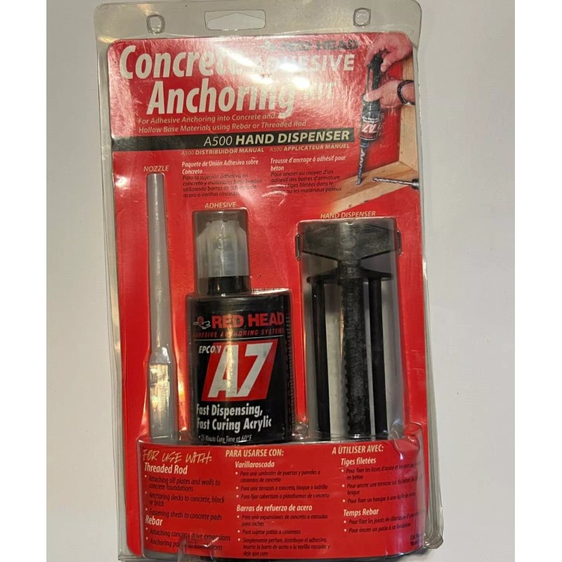 RedHead Red Head A7-500 Concrete Adhesive Anchoring Kit A500 Hand