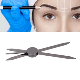 Eyebrow Stencil Ruler Compass Guide 3 Point Positioning Symmetrical Stainless Steel Caliper for Makeup Permanent Tool Measure Microblading Supplies Tattoo Balance Extension