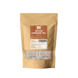 Ceylon Cinnamon 30 Tea Bags, Made with 100% Ceylon Cinnamon Sticks Packed with Kraft Stand Up Resealable Pouch.