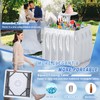 Haddockway Two-Tier Ice Cooler Table, Square Ice Tables for Parties